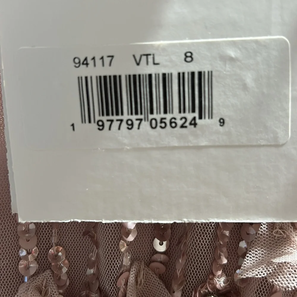 Mac Duggal Dusty Rose Beaded Midi Dress - Picture 7 of 7